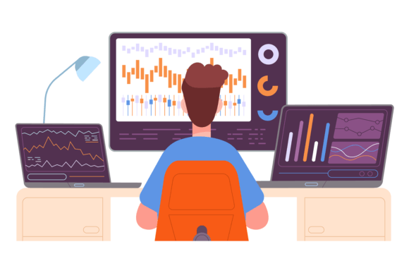 Download Man Work with Statistics on Computer Scr - Statistics Collection