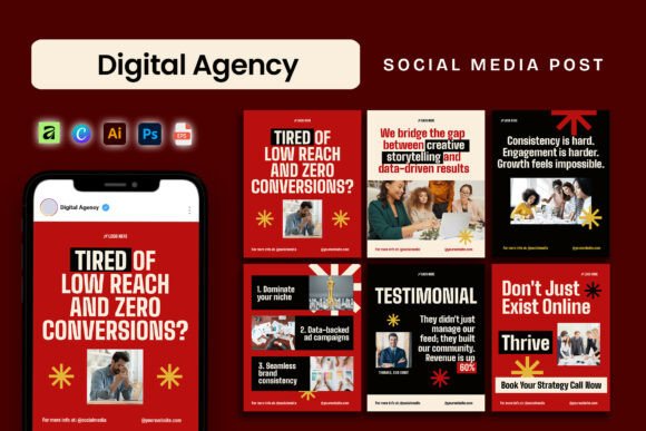 Download Bold Modern Digital Agency Social Media - Modern Collection